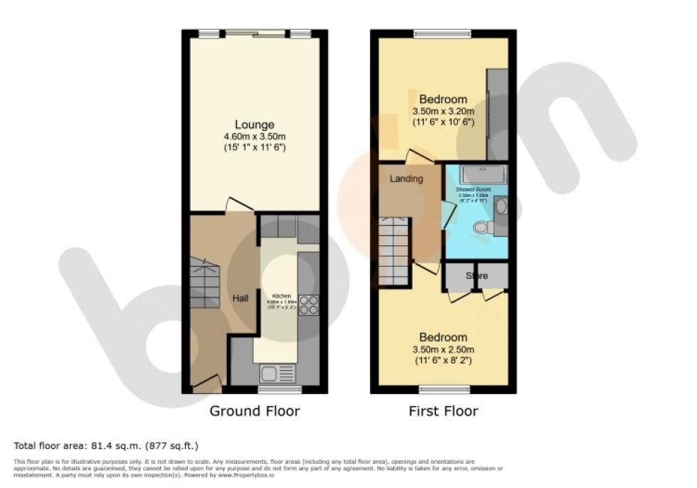 Floorplan for 70 Sundrum Place, Kilwinning, Ayrshire, KA13 6ST, UK