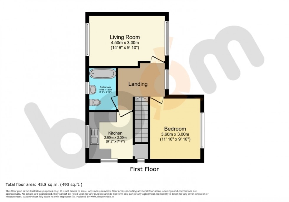 Floorplan for 106 Foxbar Road, Paisley, Renfrewshire, PA2 0AU, UK
