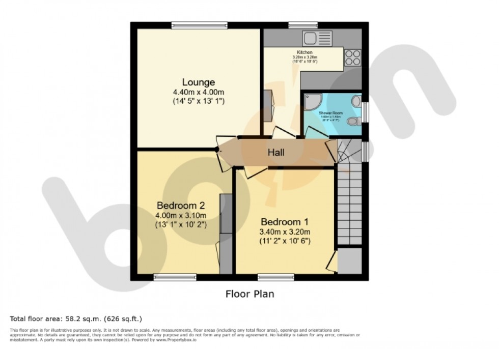 Floorplan for 52 Barrie Terrace, Ardrossan, Ayrshire, KA22 8BA, UK