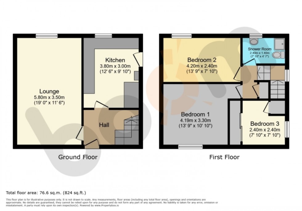 Floorplan for 32 Blackthorn Avenue, Beith, Ayrshire, KA15 2AR, UK