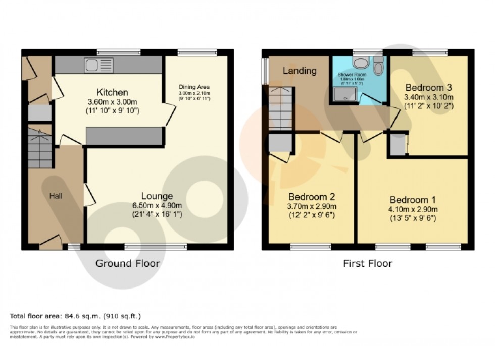 Floorplan for 21 Stockbridge Crescent, Kilbirnie, Ayrshire, KA25 7HG, UK