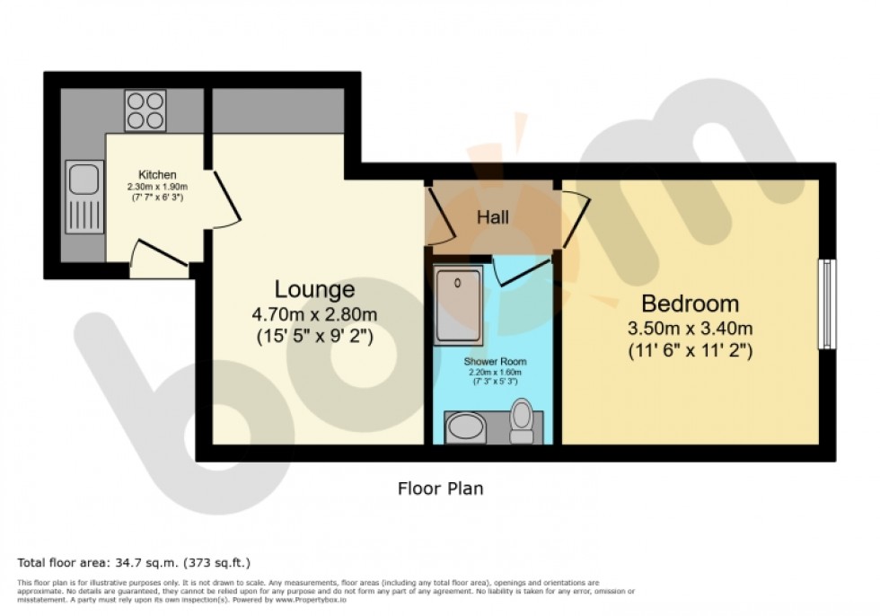 Floorplan for Flat 0/1 13 Mains Road, Beith, Ayrshire, KA15 2AF, UK