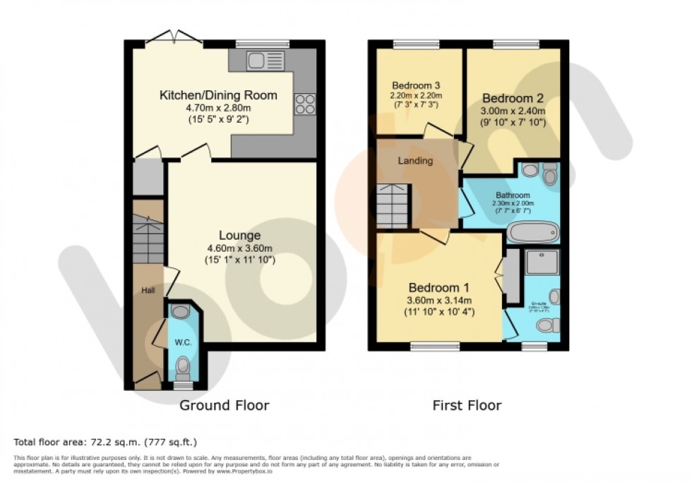 Floorplan for 52 Crompton Way North Newmoor, North Newmoor, Irvine, Ayrshire, KA11 4FT, UK