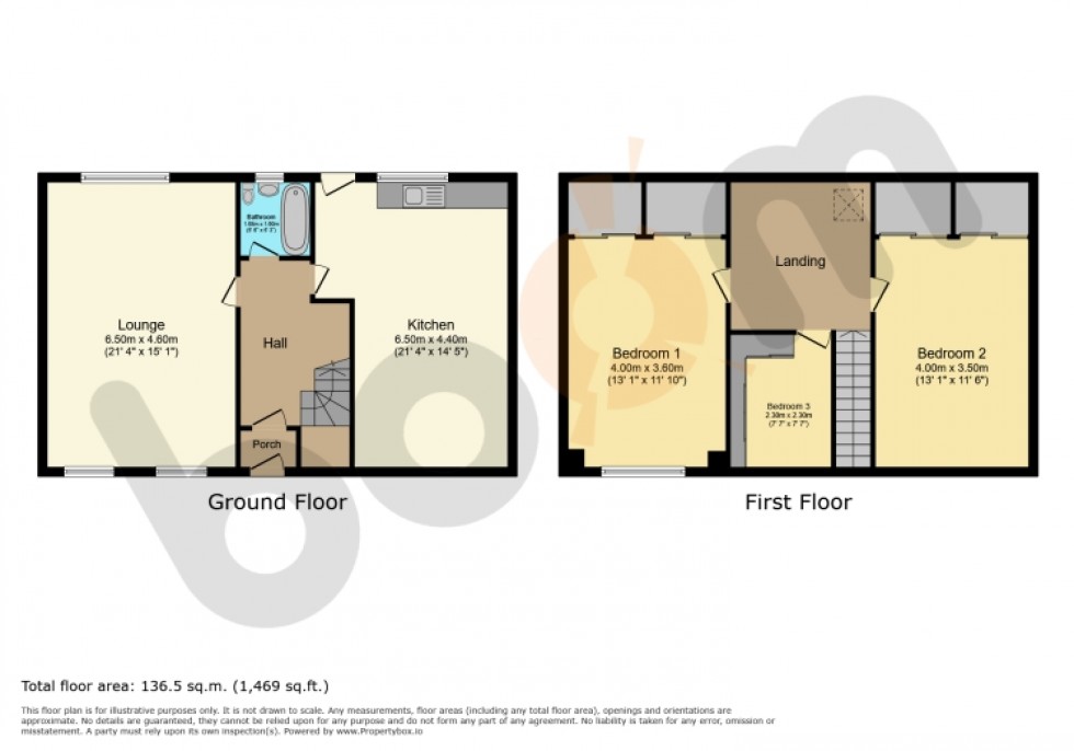 Floorplan for 20 Calder Street, Lochwinnoch, Renfrewshire, PA12 4DD, UK