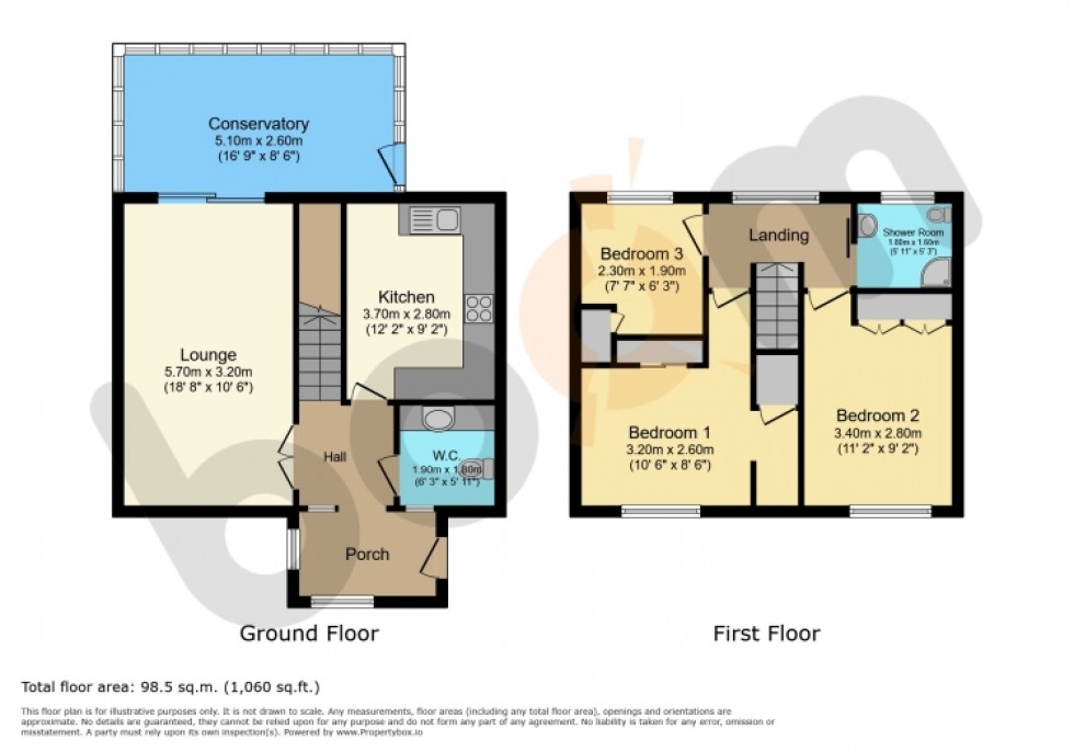 Floorplan for 20 Place View, Kilbirnie, Ayrshire, KA25 6BE, UK