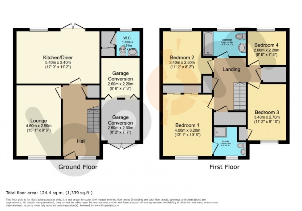 Floorplan for 39 Auldlea Gardens, Beith, Ayrshire, KA15 2EP, UK