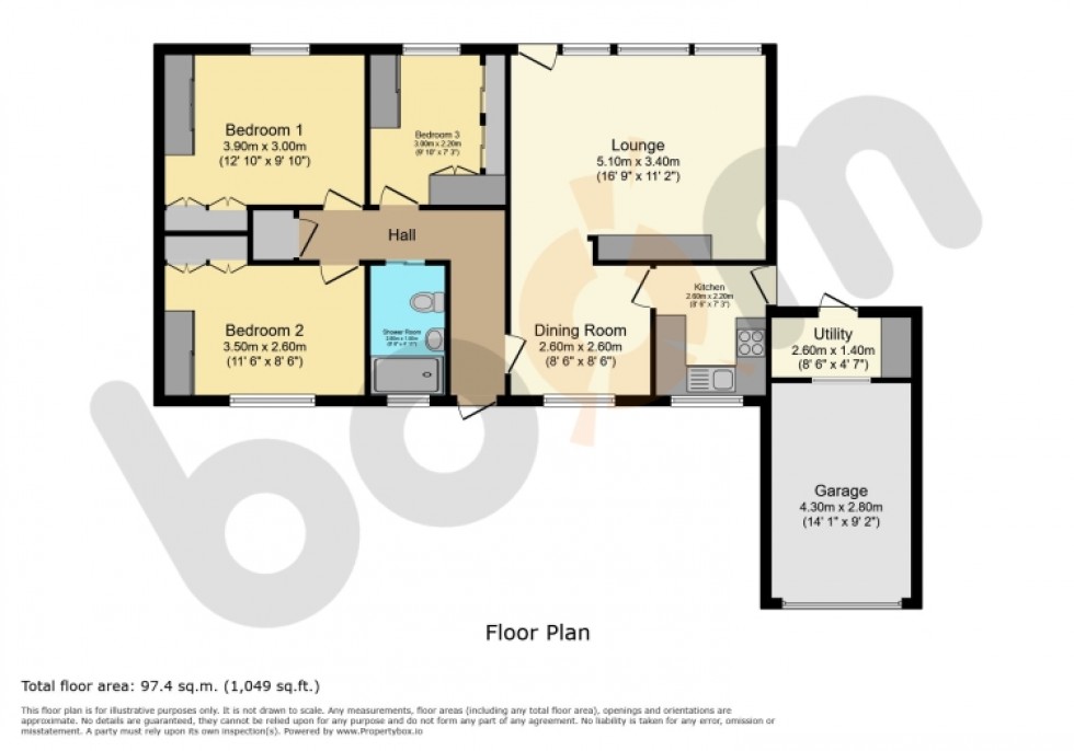 Floorplan for 35 Milton Road, Kilbirnie, Ayrshire, KA25 7EP, UK
