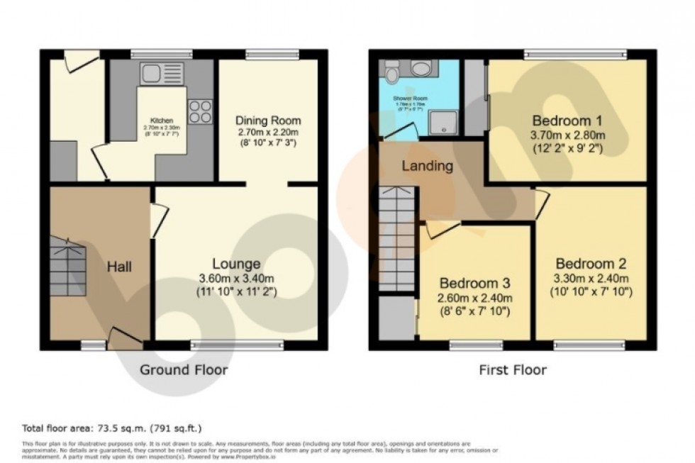 Floorplan for 21 Knock Way, Paisley, Renfrewshire, PA3 4PB, UK