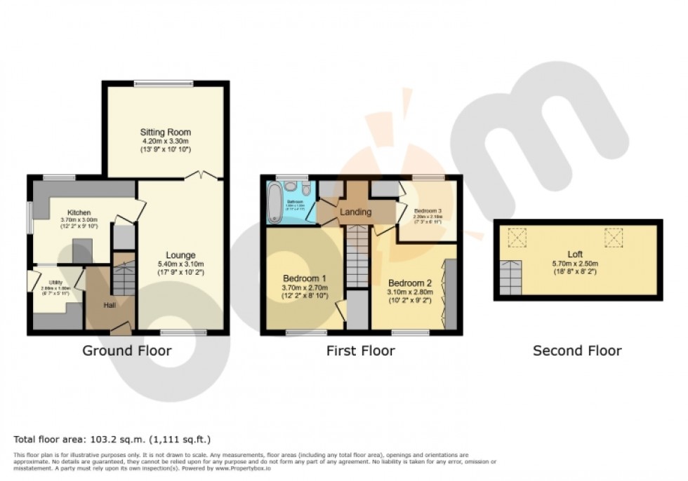 Floorplan for 28 Langside Drive, Kilbarchan, Johnstone, Renfrewshire, PA10 2EW, UK
