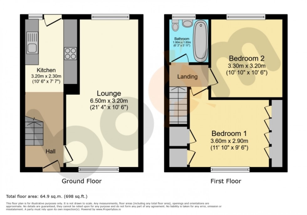 Floorplan for 20 Avon Drive Linwood, Linwood, Paisley, Renfrewshire, PA3 3RF, UK