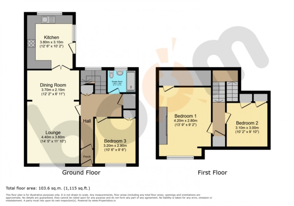 Floorplan for 18 Ladyland Drive, Kilbirnie, Ayrshire, KA25 7HN, UK