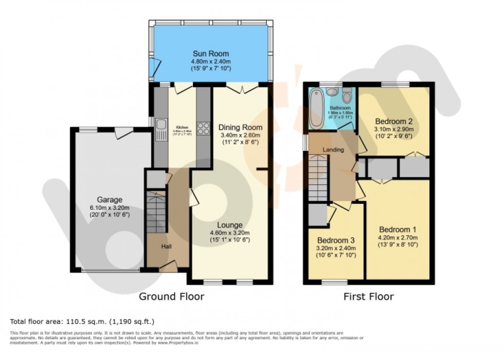 Floorplan for 82 Manuel Avenue, Beith, Ayrshire, KA15 1BJ, UK
