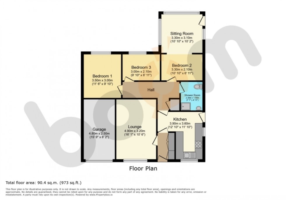 Floorplan for 14 Balfour Avenue, Beith, Ayrshire, KA15 1AP, UK