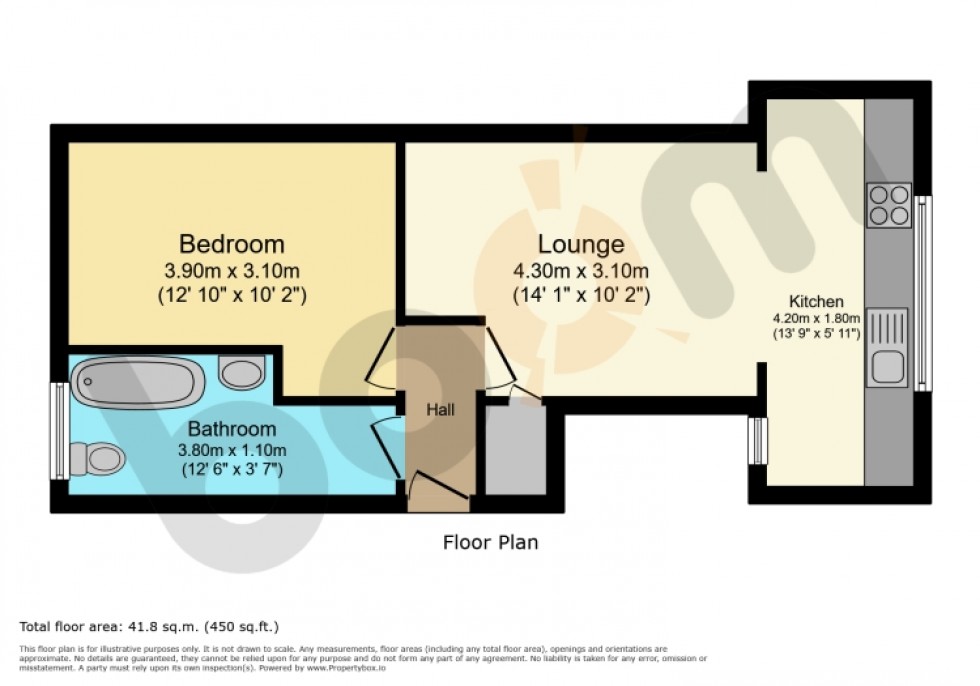Floorplan for Flat 0/1 4 Viewpark, Beith, Ayrshire, KA15 2BT, UK
